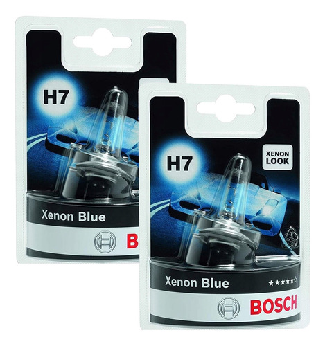 Par Ampolletas Bosch H7 Xenon Blue 12v 55w Px26d Luz 3700°k