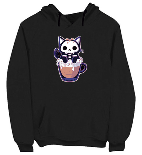 Sudadera Capucha Ne2  Gatito Calavera J099