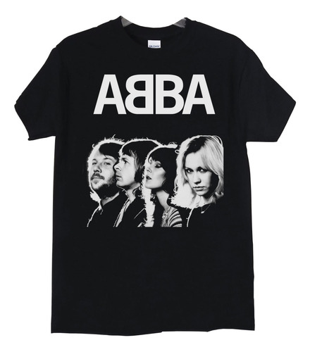 Polera Abba Faces Grayscale Pop Abominatron