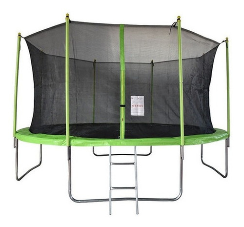 Imagen 1 de 1 de Cama Elástica Verde Con Escalera 426 Cm Tr-14