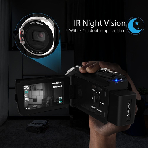 Videocámara Digital Andoer 4k 1080p 48mp Wifi