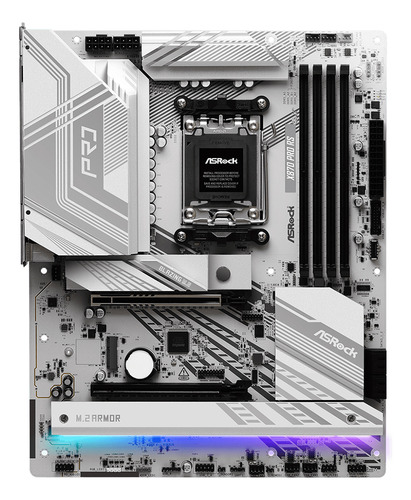 Placa Mãe Asrock Pro Rs X870 Amd Socket Am5 Atx Cor Branco