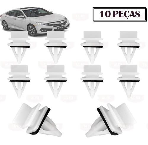 10 Presilhas Spoiler Lateral Civic 92 93 94 95 96 A 00