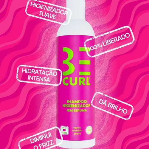 Shampoo Higienizador No Poo Sem Espuma Be Curl 350ml