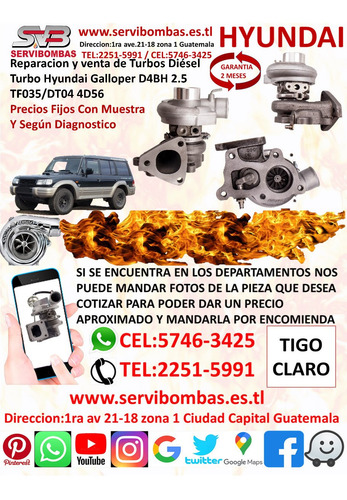 Turbo Hyundai County 3.3 D4al Gt1749s En Guatemala