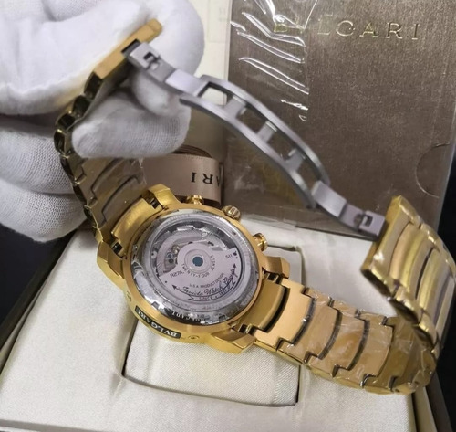 Relógio Bvlgari Hibrid Venom Automático Fundo Azul