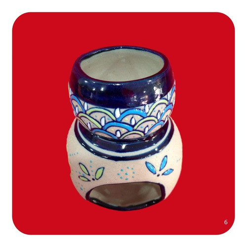 Imagen 2 de 2 de Difusor De Aromas Artesanal De Cerámica Fina M6 Aromaterapia