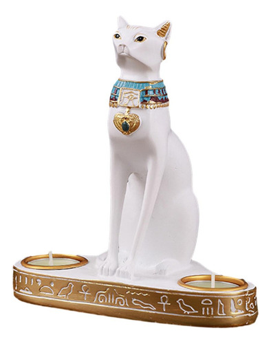 Soporte Para Vela Con Escultura De Gato, Estatuilla , Para