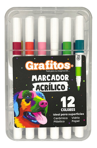 Marcadores Acrílicos Grafitos X12