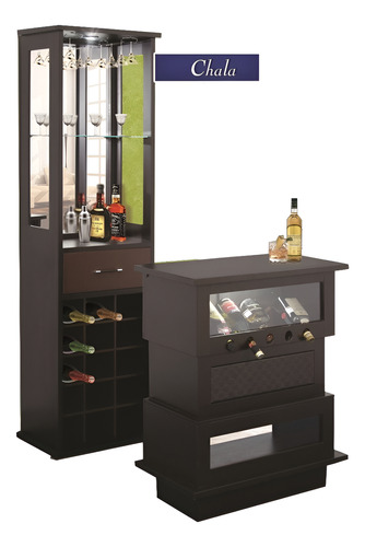 Cantina De Madera Chala Elegante Moderna |2 Piezas