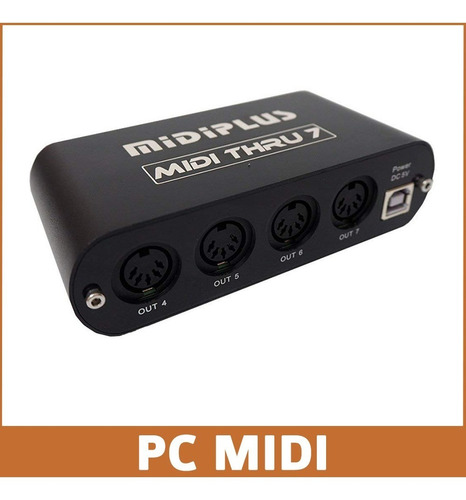Imagen 6 de 10 de Promo Midiplus Midi Thru Interfaz Midi 7 Midi Out 1 Midi In