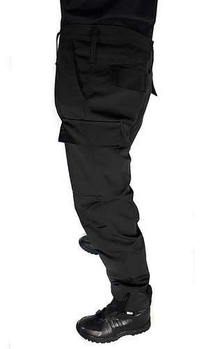 Pantalon Táctico Combate Ripstop Bomberos Policía Negro Nº5