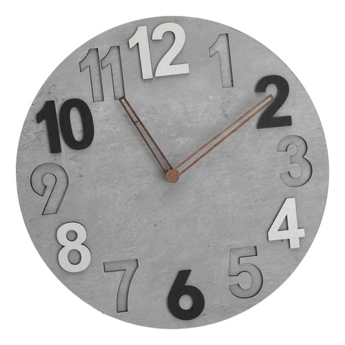 Reloj De Pared Reloj De Pared Decorativo De 12 Pulgadas Gris