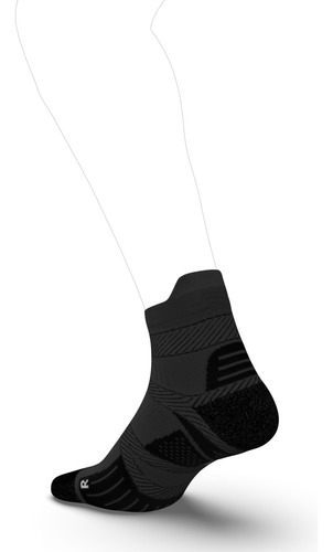 Calcetines Running Delgados Strap Negro Kiprun