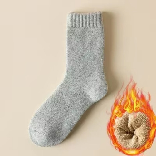 1 Par De Calcetines Gruesos De Lana Térmica Para Hombre, Lan