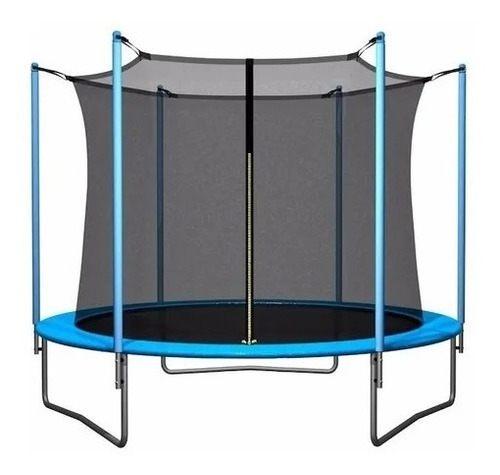 Cama Elastica Grande Saltarina Trampolin 3,05m Red Reforzada Lona De Salto Azul Marino Cobertor De Resortes Azul