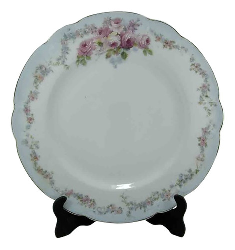 Plato Decorativo Antiguo Porcelana Pintado A Mano 25cm