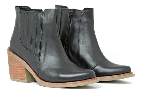 Botas Texanas Mujer Cuero Vacuno Botinetas Zapatos 2019 Tr