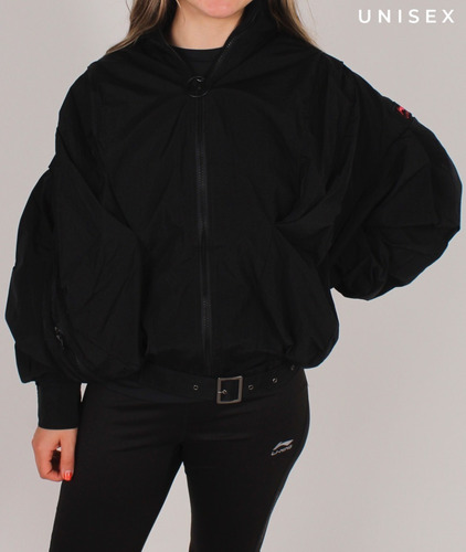 Imagen 4 de 9 de Li-ning Chamarra Unisex Negra Cierres Diseñador Original Fpx