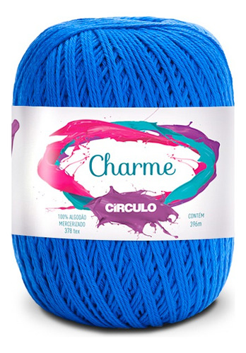 Linha Charme Artesanato Em Crochê E Tricô - Circulo Cor 2829 - Azul Bic