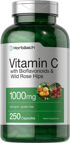 Vitamina C 1000 Mg Con Bioflavonoides Y Rosa Mosqueta 