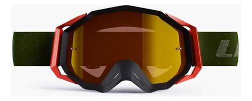 Lentes Limar Roc Ciclismo Policarbonato Revo Cat 3 Lente Rojo Armazón Verde Oscuro