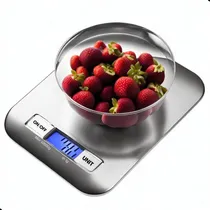 Comprar Balança Cozinha De Precisão Digital 0,1g A 10kg Para Pesar Alimentos Comida Cu002F Alta Precisão Aço Inox + Brinde