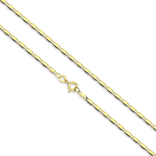 Corrente Colar Cordão Piastrine De Ouro 18k 70cm 2mm Cor Amarelo