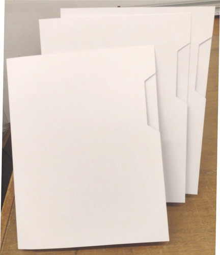 20 Piezas Folder Blanco Carta / Oficio Una Solapa