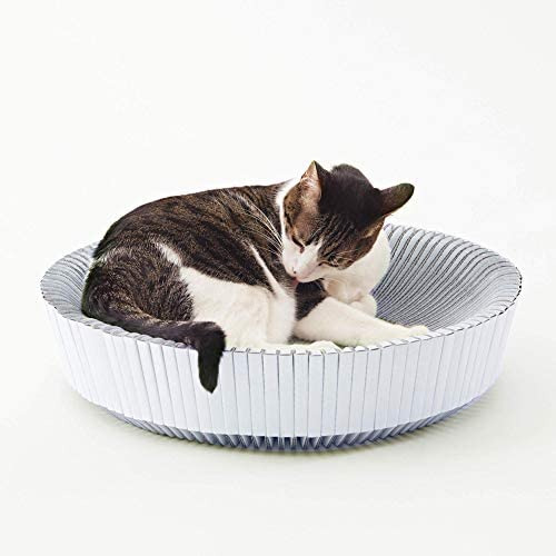 Katris Nest Cat Scratcher Lounge Bed (blanco Perla Sin Ensam
