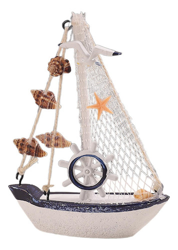 Minimodelo De Barco Con Timón, Artesanía Náutica En La Playa