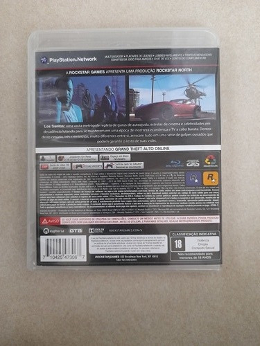 Grand Theft Auto V Ps3 Mídia Física (Usado)