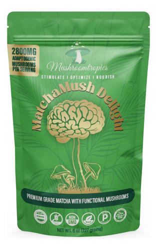 Mushroomtropics Matcha Mush Delight Café Hongos 2800mg