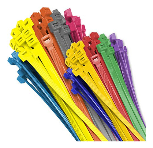 Nylon Cable Ties - 11  Self-locking Zip Ties Multi Colo...