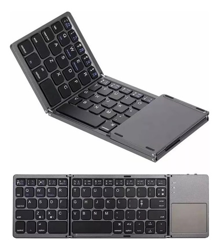 Mini Teclado Bluetooth Plegable Ultrafino Con Panel Táctil