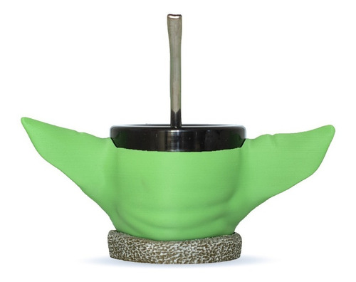 Imagen 4 de 9 de Mate Impreso En 3d Baby Yoda Star Wars Excelente Calidad