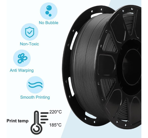 Filamento Ender Black Pla de 1,75 mm - Creality
