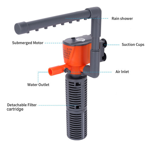 Minifiltro De OxĂgeno Para Peces De Acuario, 3 W/5 W, 3 En 1