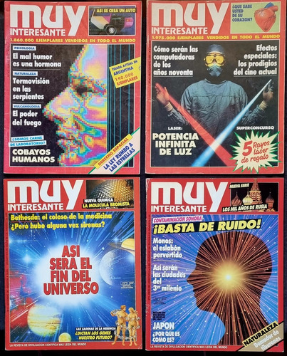 Lote De 4 Revistas Muy Interesante Num. 43, 47, 71 Y 75