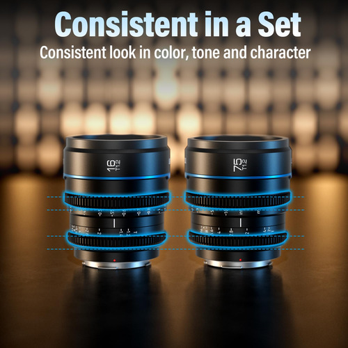 Set De Lentes De Cine Sirui Night Walker S35 16 Mm 75 Mm T1.