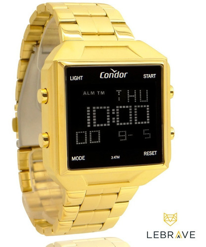 Relógio Masculino Dourado Condor Ouro 18k Garantia Original