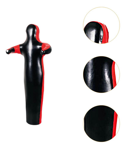 Mma Grappling Dummy Unfilled Wrestling Punch Bag Black 180cm