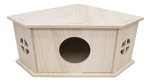 Cabana De Madeira Para Hamster, Habitat Natural E Resistente