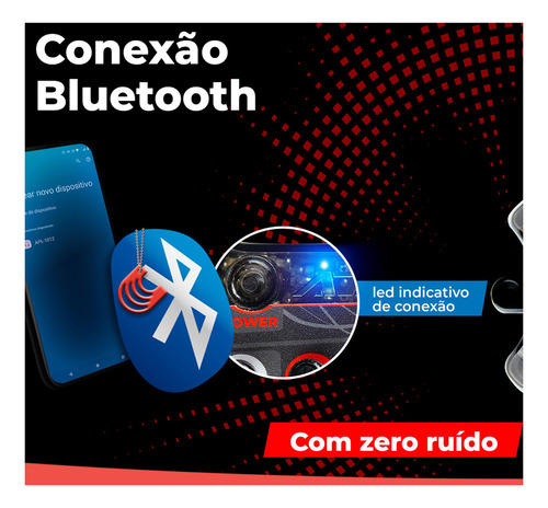 Player Caixa Bob Som Automotivo Bluetooth Zero Ruídos Ajk