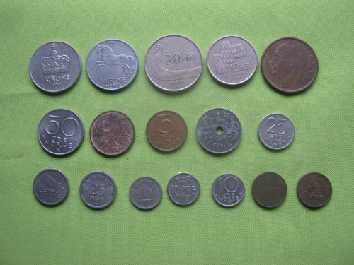 Noruega Lote 17 Monedas  Diferentes 