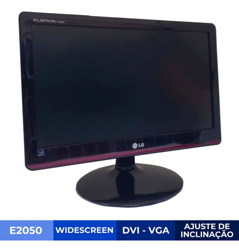 Monitor LG 20 Polegadas Widescreen Black Piano Sem Detalhes