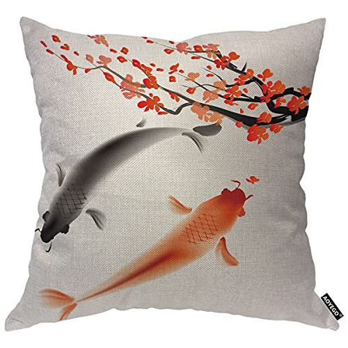 Funda De Almohada Parejas De Peces Carpinteros, Ramas  ...