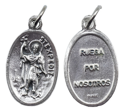 Medalla De San Expedito X 10 Unidades 1.5 X 2.5 Cm Plateado