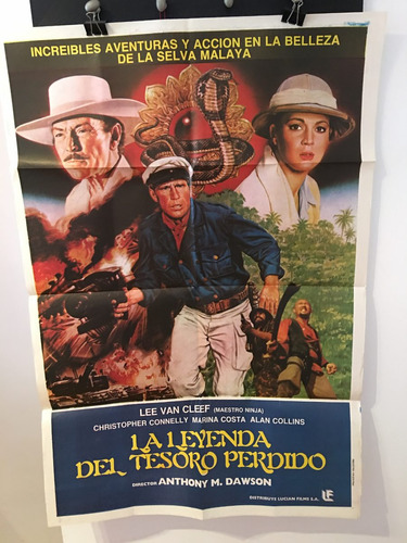 Afiche De Cine Original - La Leyenda Del Tesoro Perdido