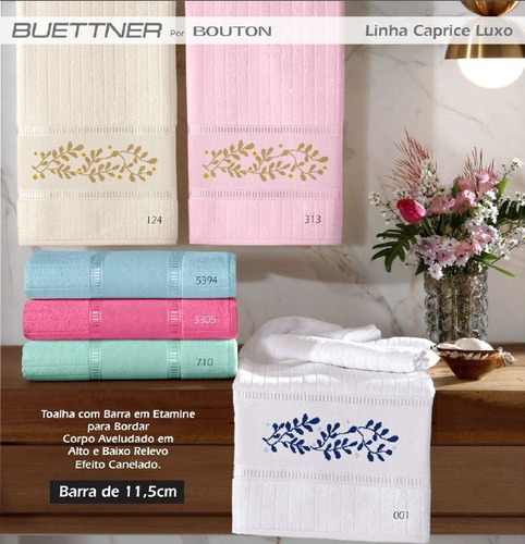 Pct C/ 4 Toalhas Social Caprice Luxo 30x50cm Buettner